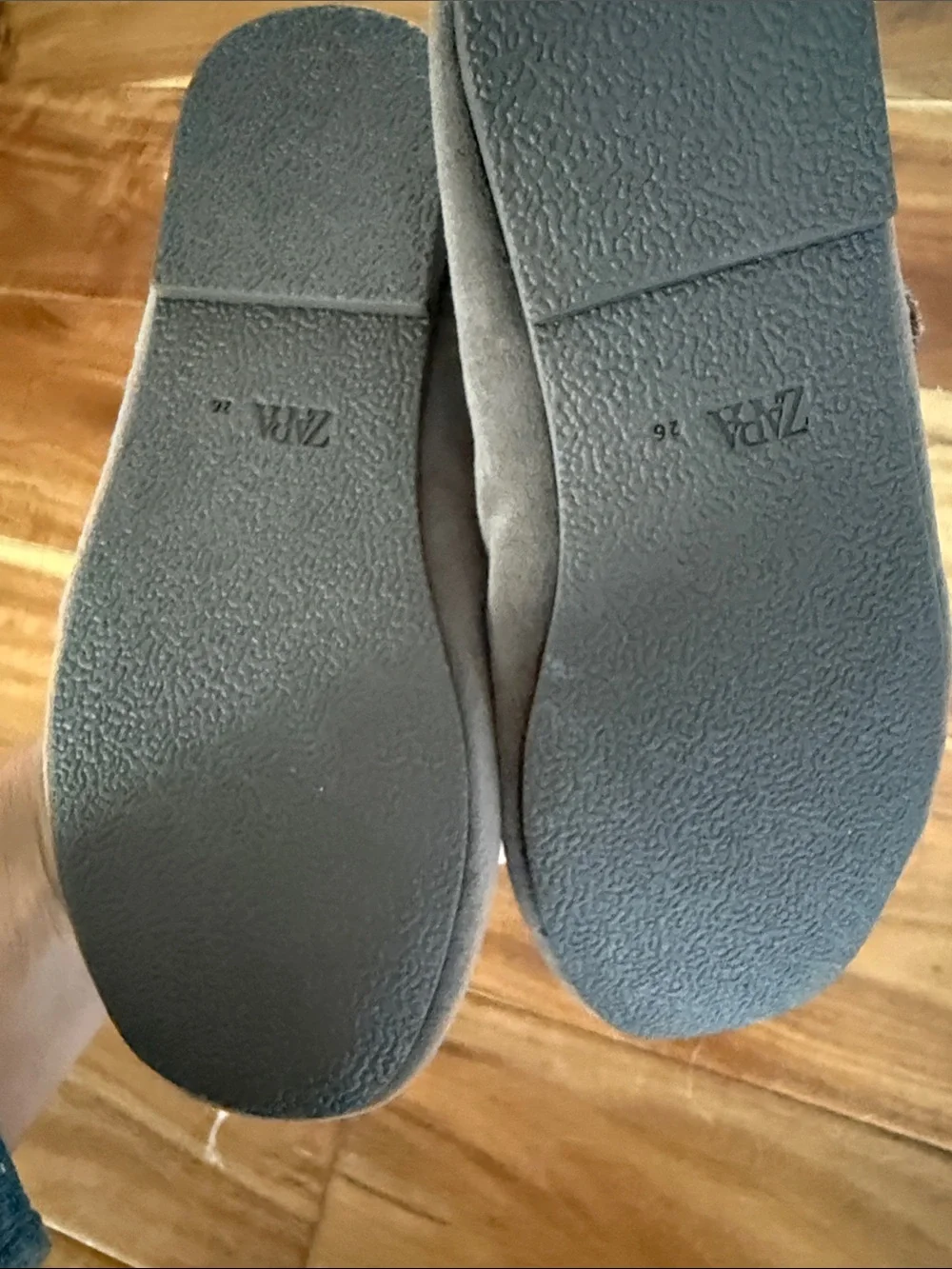 Zara Kids Suede Mary Jane Shoes - brown